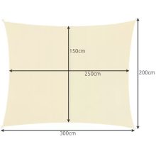 Sunshade sail 3x2m - beige Gardlov