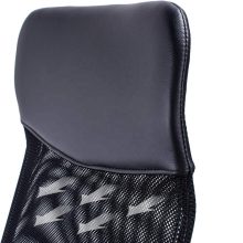 Zelux ergonomikus irodai szék magas háttámlával fekete színben, króm lábakkal