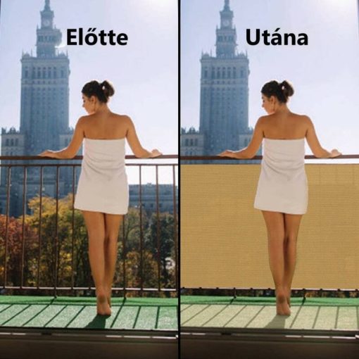 Árnyékoló háló belátásgátló 1,2x10 m, 200 g/m2, 98% takarás, UV-álló, bézs