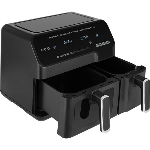 Air fryer Forró levegős dupla kosaras sütő XXL 8,3L 2700W 2 főzőzóna dual zone