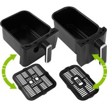 Air fryer Forró levegős dupla kosaras sütő XXL 8,3L 2700W 2 főzőzóna dual zone