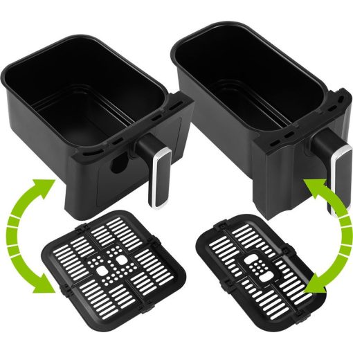 Air fryer Forró levegős dupla kosaras sütő XXL 8,3L 2700W 2 főzőzóna dual zone