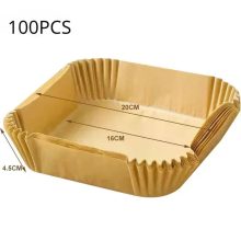 100 db Négyzet Alakú Sütőpapír Hőálló, Zsírálló, Tapadásmentes 16 cm