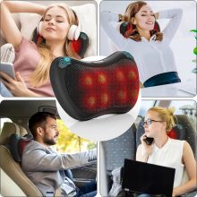 Shiatsu Masszázspárna Fűtéssel 30W – Hát, Nyak, Derék és Láb Masszírozó, 8 Pont