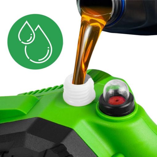 1000W akkus mini láncfűrész 6" és 8" vezetőlap, 2 akku, automatikus láncolajozás