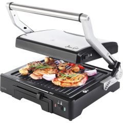   Deluxe kontaktgrill, 2000W, 3 funkció, állítható grilllap, tapadásmentes felület