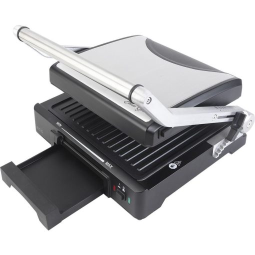Deluxe kontaktgrill, 2000W, 3 funkció, állítható grilllap, tapadásmentes felület