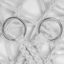 Függő kerti Makramé Brazil szék párnákkal szürke színű