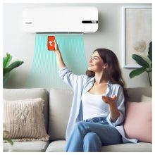 Energiatakarékos Légfüggöny Fűtőtest – Hatékony Hőszabályozás Légfüggöny okos Wifi vezérlés oszcilláció funkció + távirányító