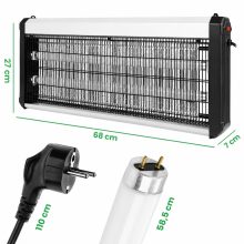 Elektromos UV Rovarcsapda 40 W – 3800 V, Akár 250 m², Függeszthető