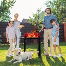 Faszenes kerti grill fújtatóval stabil kialakítás, könnyű használat