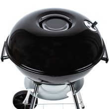 Grill Master faszenes kerti grill fedéllel - mobil, kerekes kivitel, extra tárolópolccal