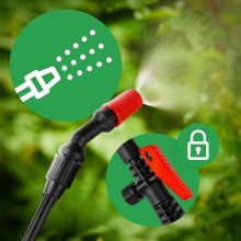 Kézi nyomáspermetező 8 literes - üvegszálas szórókarral, PE tartállyal, állítható fúvókával