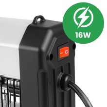 Hatékony UV szúnyogirtó lámpa beltérre 16W teljesítménnyel, 150 m2 hatókörrel,