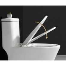 Lecsapódásgátlós WC ülőke, gyorskioldós, univerzális, fehér, rozsdamentes zsanérral