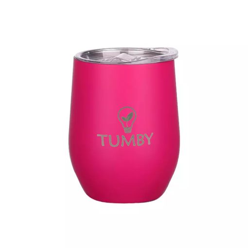Tumby termosz pohár sötét rózsaszín