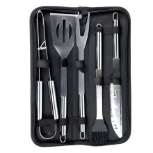 Barbecue evőeszközök fogantyús tokban 5 db