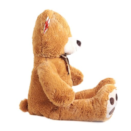 Óriás plüss maci 100 cm sötétbarna, puha ölelhető mackó