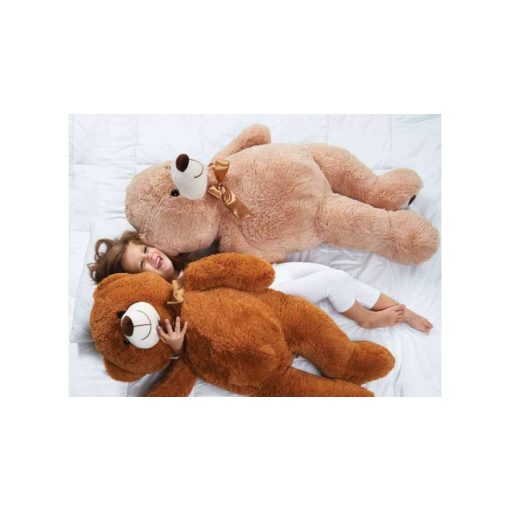 Óriás plüss maci 100 cm sötétbarna, puha ölelhető mackó