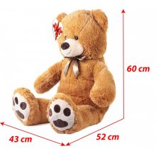 Óriás plüss maci 100 cm sötétbarna, puha ölelhető mackó