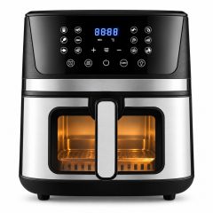   Forrólevegős fritőz 1800W - 7 liter, digitális, ablakos, 12 programmal