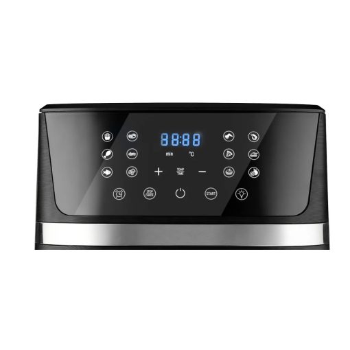 Forrólevegős fritőz 1800W - 7 liter, digitális, ablakos, 12 programmal