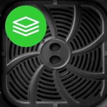 Forrólevegős fritőz 1800W - 7 liter, digitális, ablakos, 12 programmal