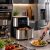 8 L-es Okos Air Fryer 1800W Tumby olaj nélküli forró levegős fritőz digitális kijelzővel, rozsdamentes acél burkolattal