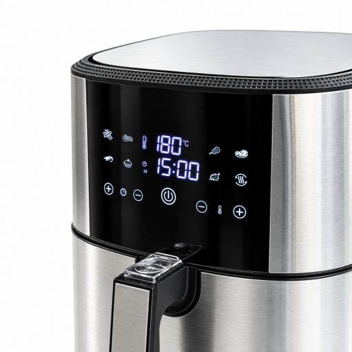 8 L-es Okos Air Fryer 1800W Tumby olaj nélküli forró levegős fritőz digitális kijelzővel, rozsdamentes acél burkolattal