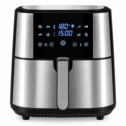 8 L-es Okos Air Fryer 1800W Tumby olaj nélküli forró levegős fritőz digitális kijelzővel, rozsdamentes acél burkolattal