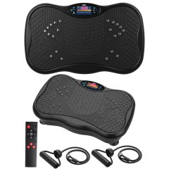   Vibrációs Tréner Platform 150 W – 150 kg Terhelhetőség, Bluetooth Hangszóró, Távirányító, 5 Program