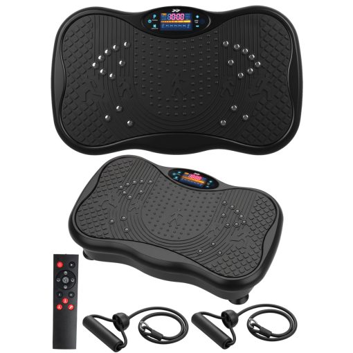 Vibrációs Tréner Platform 150 W – 150 kg Terhelhetőség, Bluetooth Hangszóró, Távirányító, 5 Program