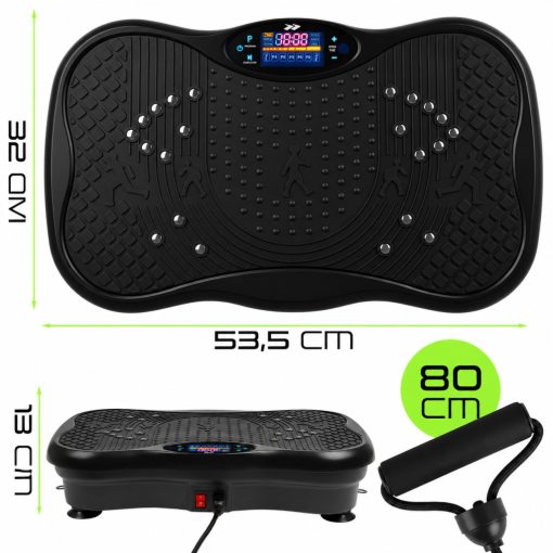Vibrációs Tréner Platform 150 W – 150 kg Terhelhetőség, Bluetooth Hangszóró, Távirányító, 5 Program