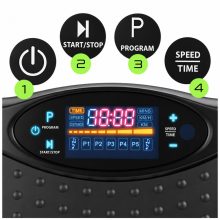 Vibrációs Tréner Platform 150 W – 150 kg Terhelhetőség, Bluetooth Hangszóró, Távirányító, 5 Program