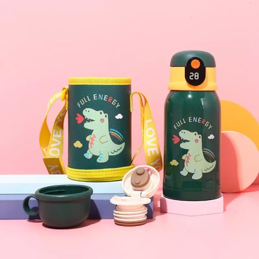 Tumby dublafalú Dinos gyerek termosz digitális kijelzővel, kiegészítőkel