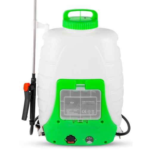 Akkumulátoros Háti Permetező – 18L, 12V 8Ah, 40W, Teleszkópos Lándzsa, Többféle Fúvóka, Szűrőrendszer