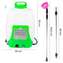 Akkumulátoros Háti Permetező – 18L, 12V 8Ah, 40W, Teleszkópos Lándzsa, Többféle Fúvóka, Szűrőrendszer