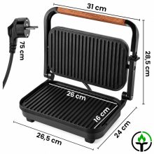 Elektromos Szendvicssütő és Kontaktgrill – 1500W, Tapadásmentes Felület, Állítható Magasság