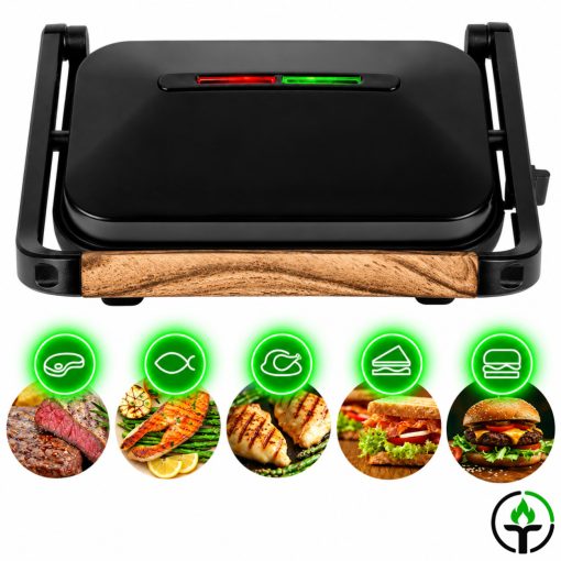 Elektromos Szendvicssütő és Kontaktgrill – 1500W, Tapadásmentes Felület, Állítható Magasság
