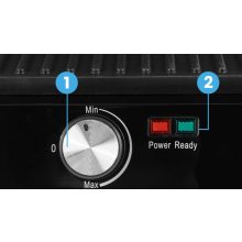 Elektromos grill és melegszendvics sütő, tapadásmentes, 2200W, 180°-ban nyitható