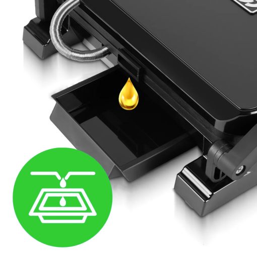 Elektromos grill és melegszendvics sütő, tapadásmentes, 2200W, 180°-ban nyitható