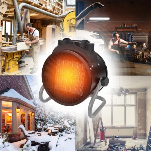 Elektromos hőlégfúvó 2kW hordozható fűtőberendezés, biztonságos és tiszta fűtés