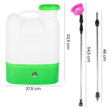 Akkumulátoros háti permetező 16L 12V elektromos kerti permetező állítható fúvóka