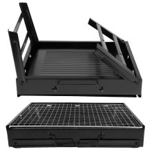 Hordozható faszenes grill utazáshoz és kerti sütéshez, kompakt grillező