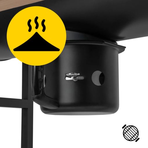 BigBend nagyméretű faszenes kerti grill, füstölő hőmérővel - profi élmény otthon!