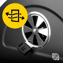 BigBend nagyméretű faszenes kerti grill, füstölő hőmérővel - profi élmény otthon!