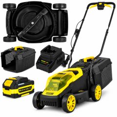   CoreX akkumulátoros fűnyíró, szénkefe nélküli kefe nélküli motor, 32 cm vágásszélesség, 20 V, 4,0 Ah akkumulátorral