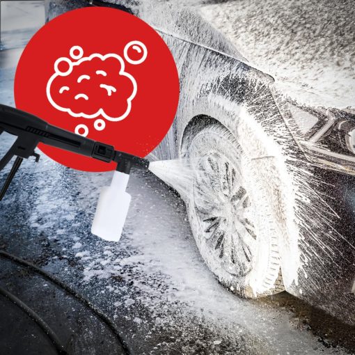 Kompakt magasnyomású mosó háztartási használatra - 120-150 bar, tartozékokkal, turbó funkcióval