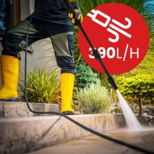 Kompakt magasnyomású mosó háztartási használatra - 120-150 bar, tartozékokkal, turbó funkcióval