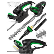1500W-os elektromos sövényvágó és ágvágó olló - hosszú pengével, rezgéscsökkentéssel, biztonsági fékkel